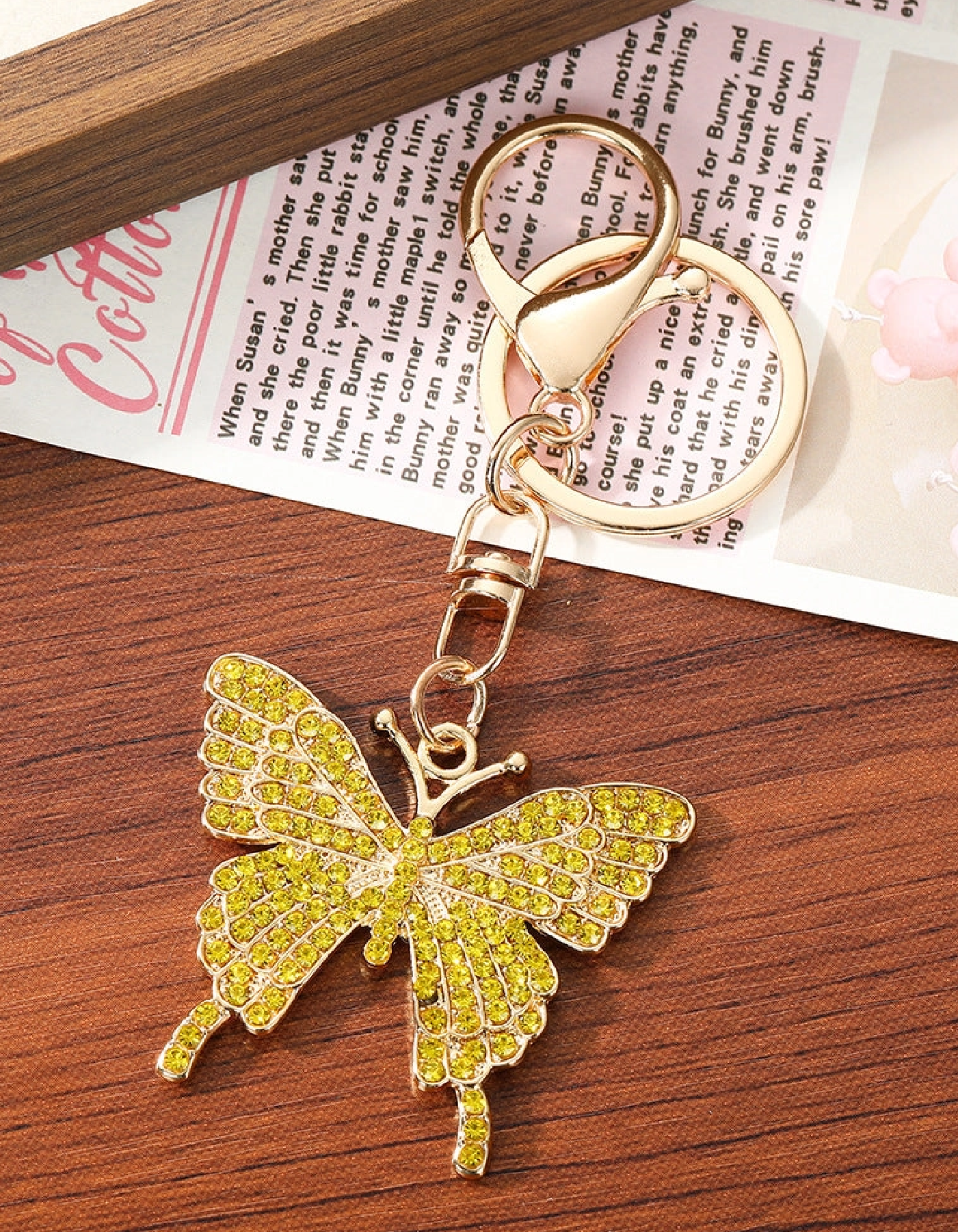 Dolly Parton Rhinestone Butterfly Keychain - PREORDER