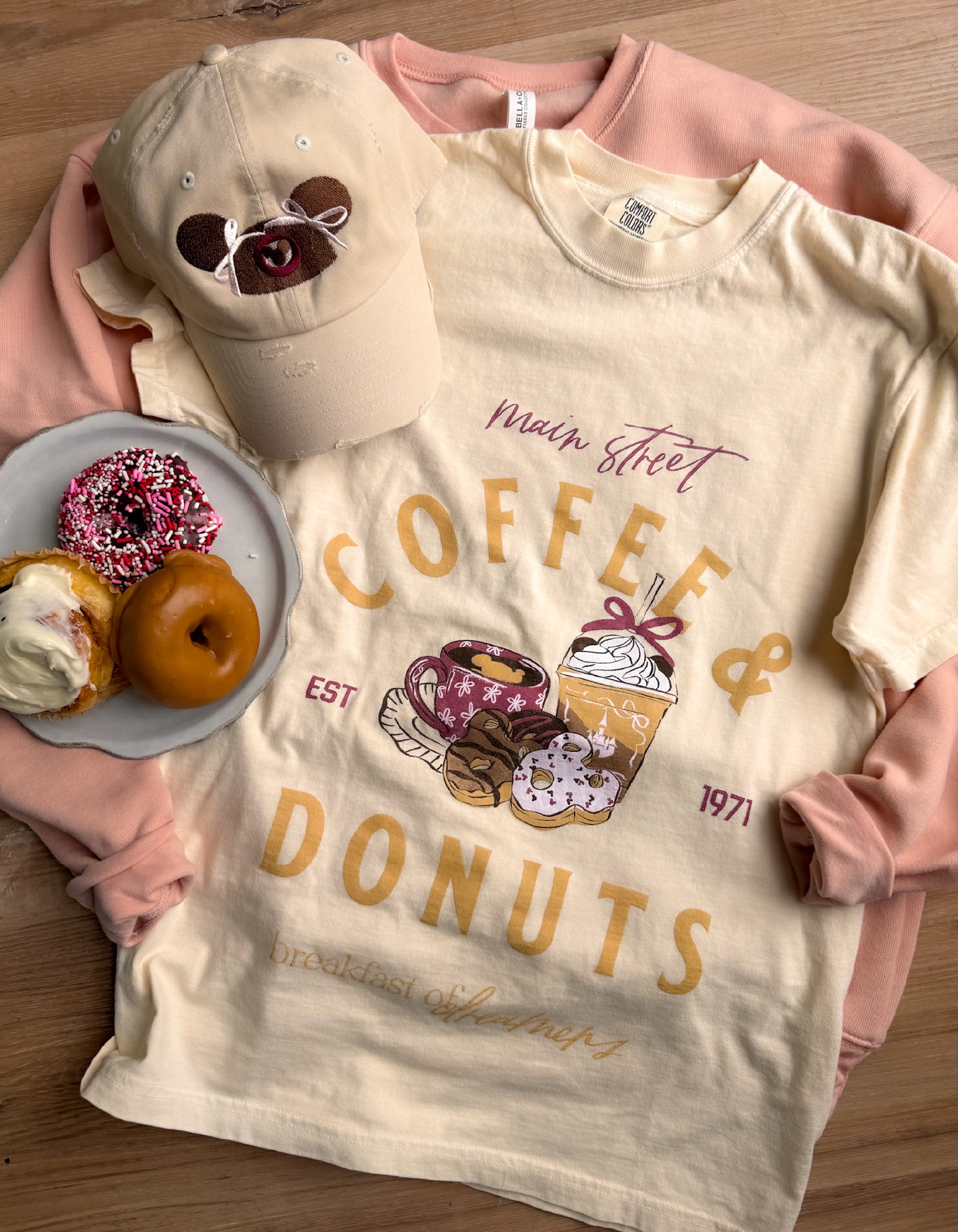 Coffee and Donuts CC Tee - Ivory