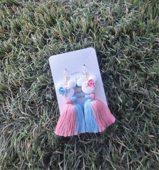 Blue Pink Multi color Mini Tassels, Tassel Charm, Earring Tassel, Blue –  LylaSupplies