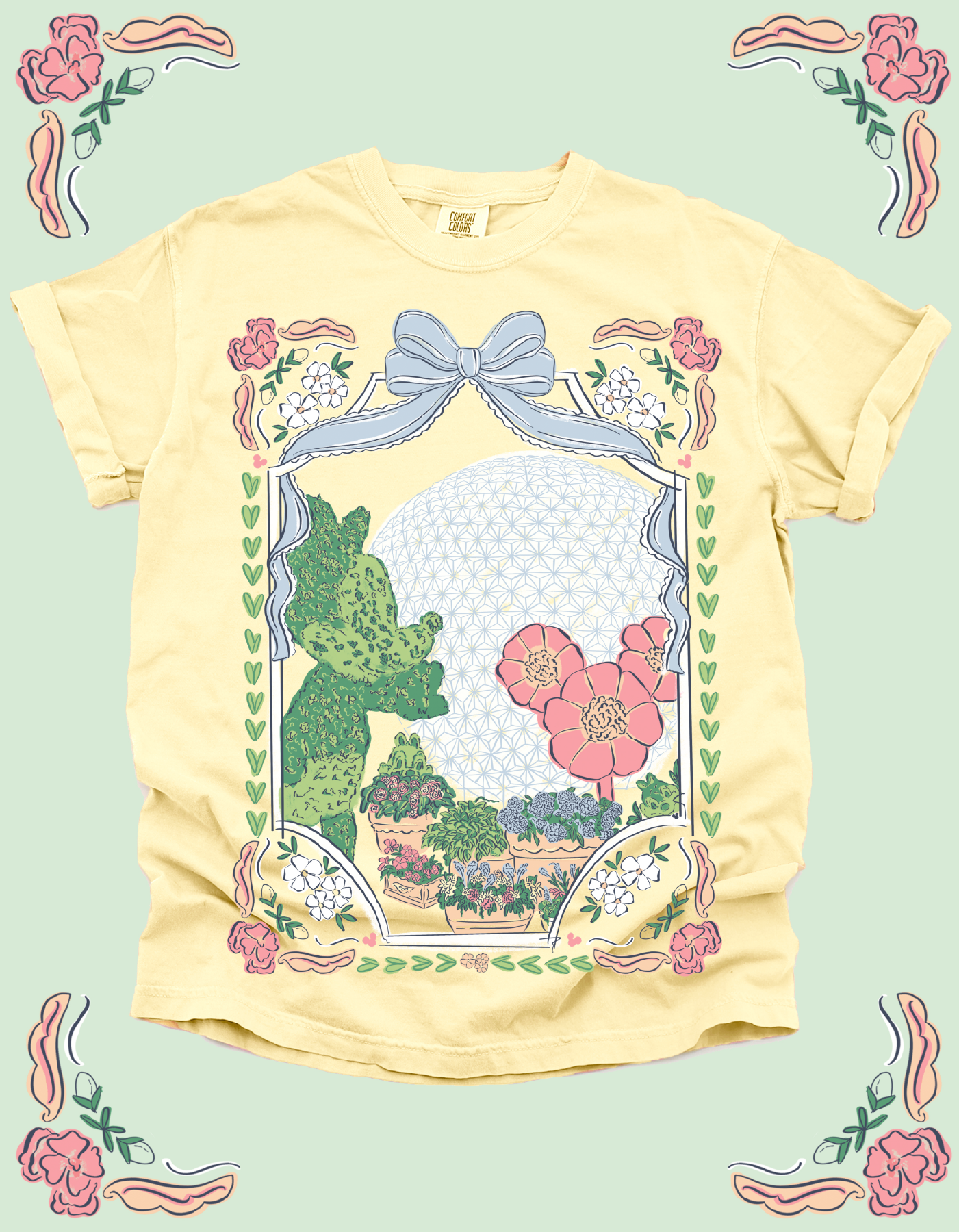 Garden Bows and Borders CC Tee - Butter