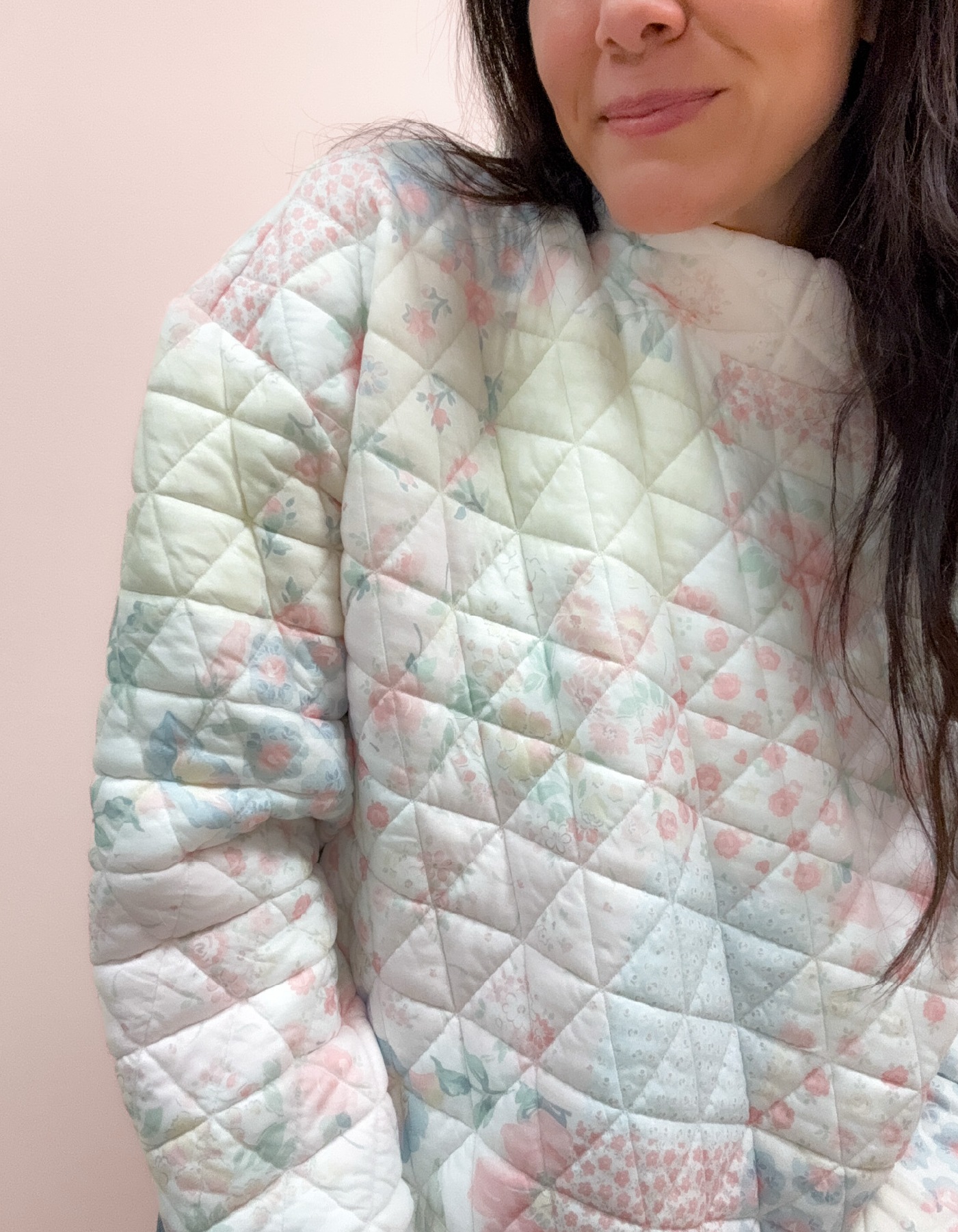 Floral Mock Neck Sweater