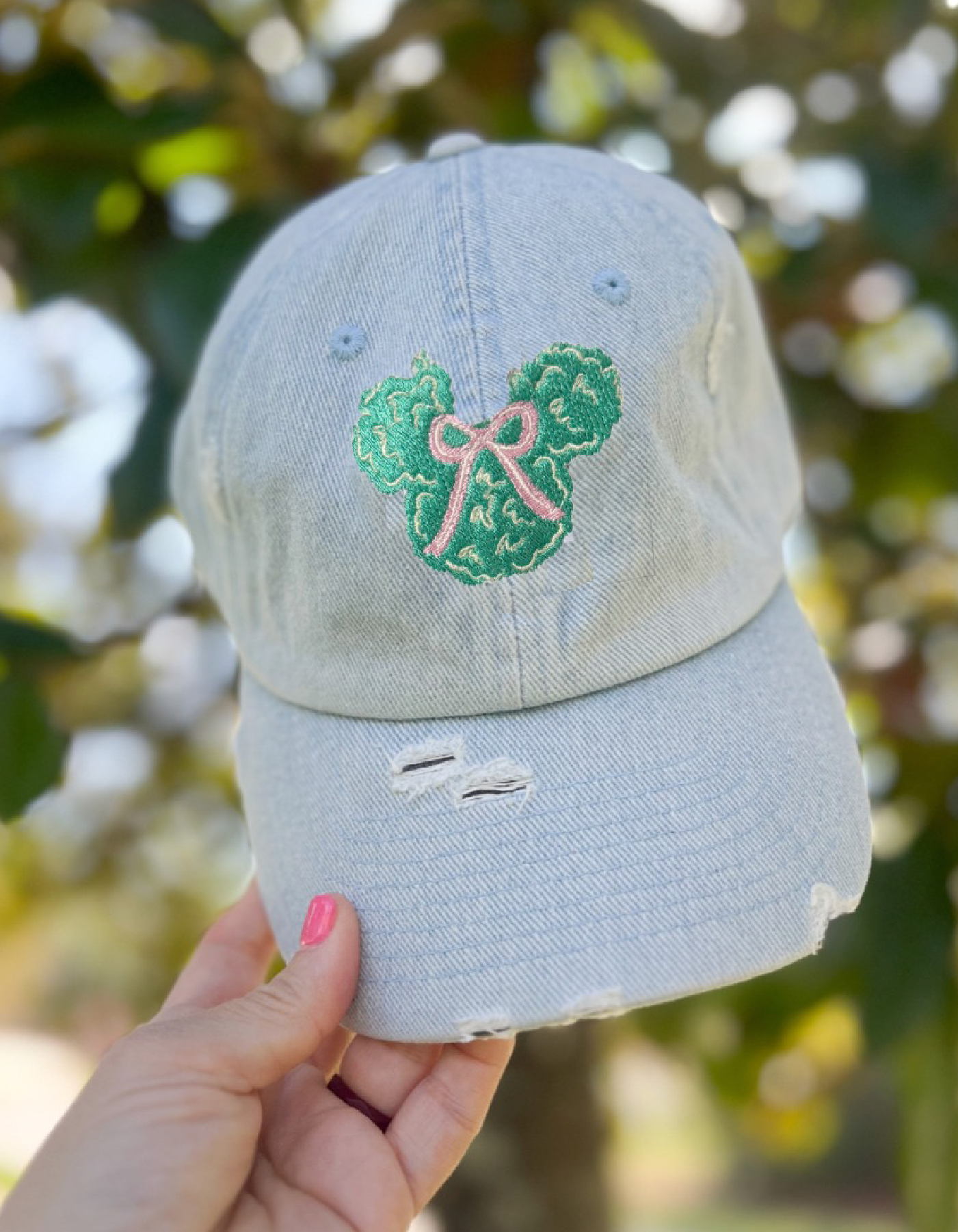 Mouse Topiary Hat - Light Denim