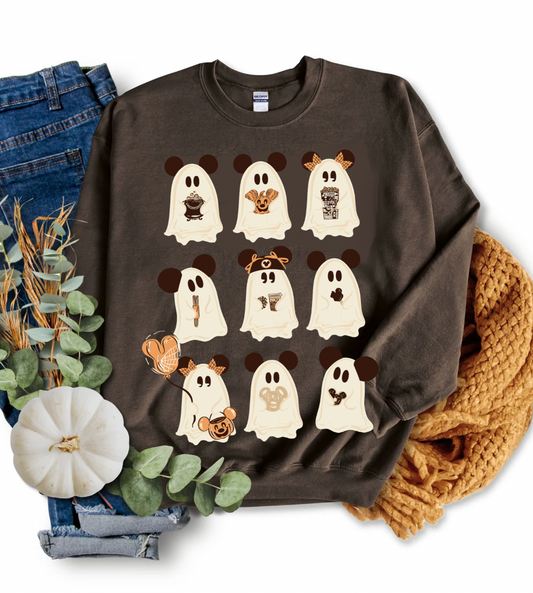*NEW* Fall Ghost Sweatshirt - Dark Chocolate