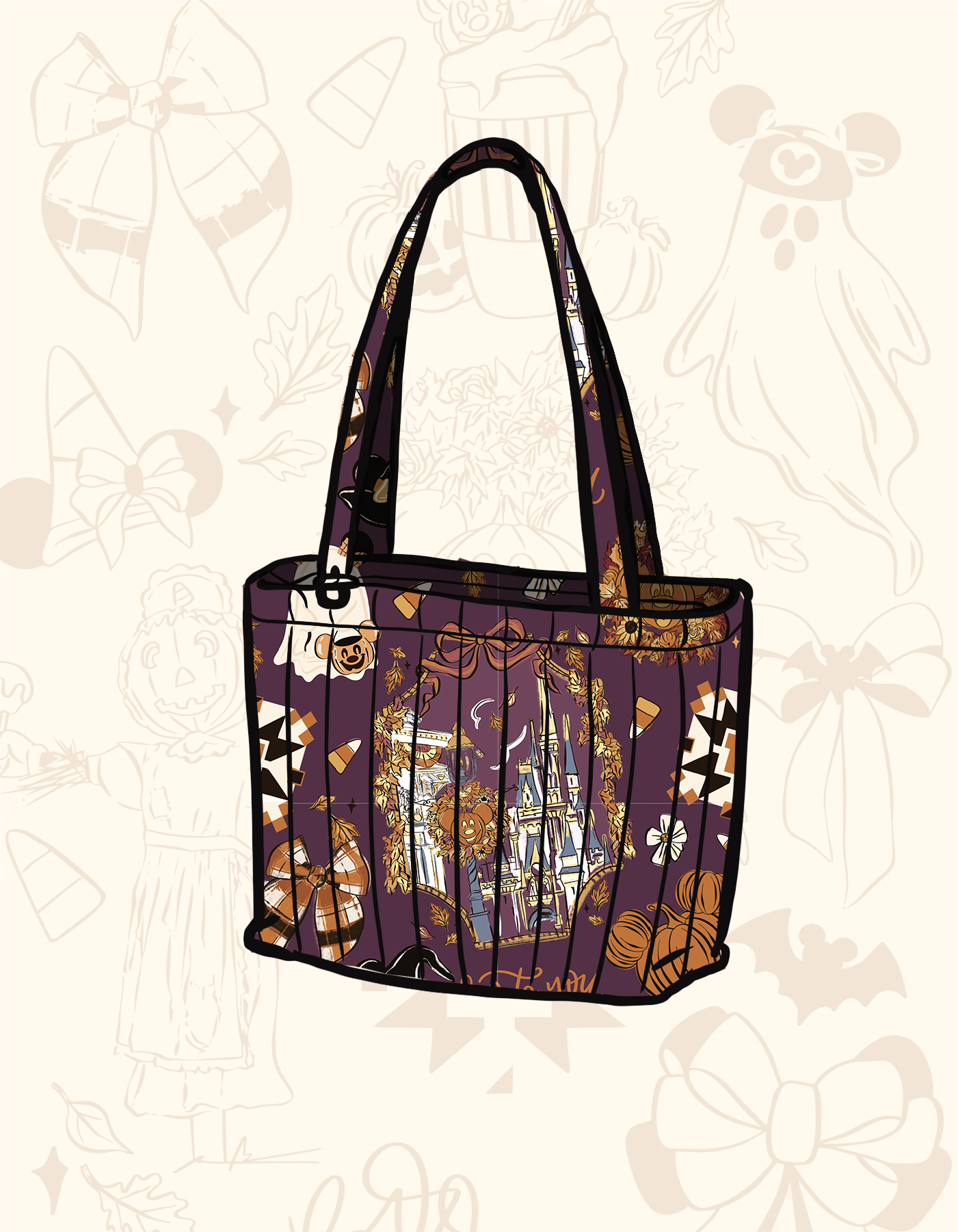 Fall Classic Quilted Tote - Fall Festival Berry - PREORDER