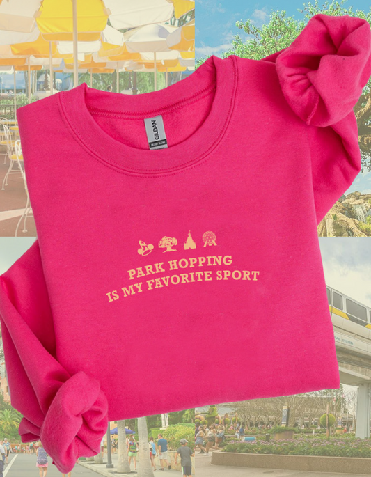 Favorite Sport Gildan Sweatshirt - Fuchsia & Lemon Yellow - PREORDER