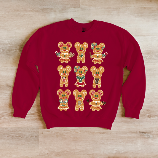 Gingerbread Snacks Sweatshirt - Cardinal Red - PREORDER