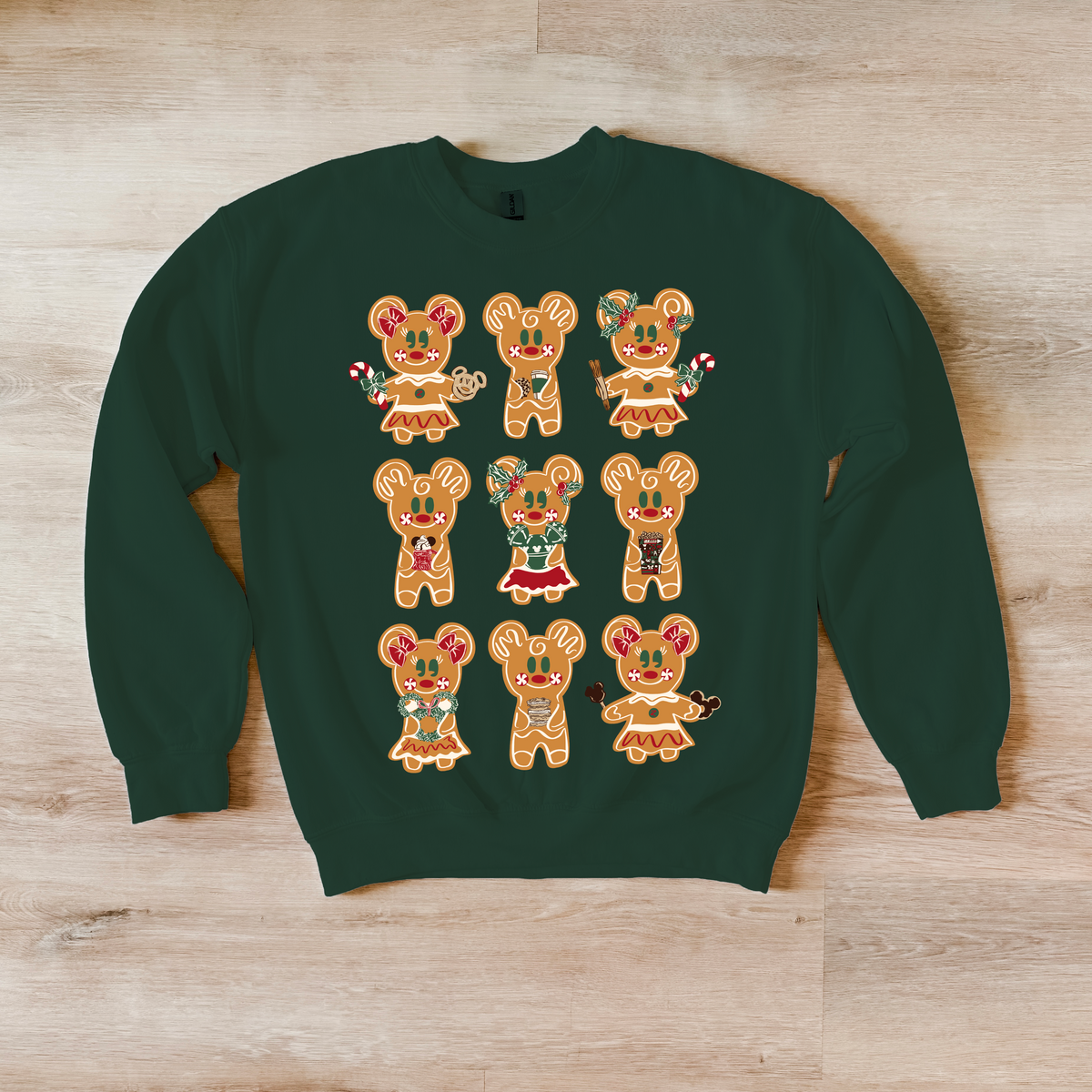 Gingerbread Snacks Sweatshirt - Forest Green - PREORDER