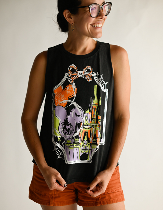 Halloween Park Snap Tank - Black