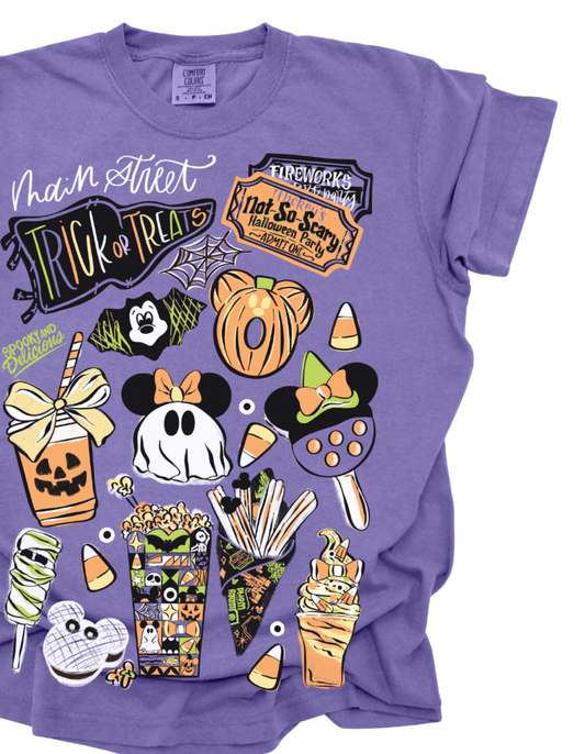 Main Street Trick or Treats CC Tee - Purple