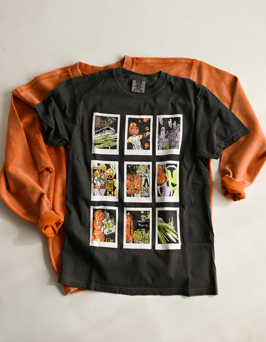 Not So Scary Polaroid CC Tee - Charcoal