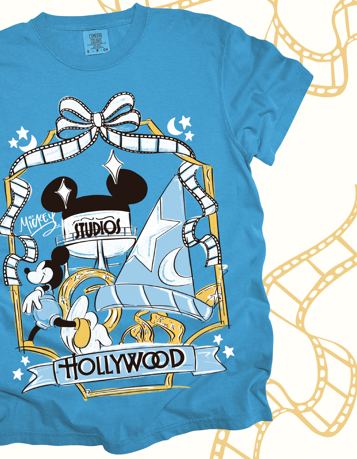 Hollywood Bows & Borders CC Tee - Royal Caribe - PREORDER
