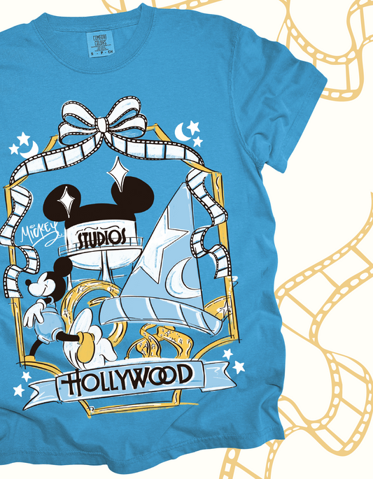 Hollywood Bows & Borders CC Tee - Royal Caribe - PREORDER