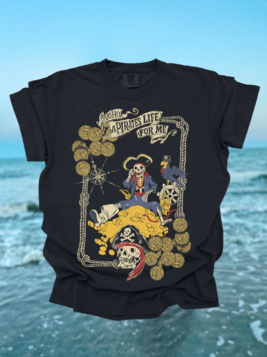 Pirates Life For Me Tee - Black - IMPERFECT