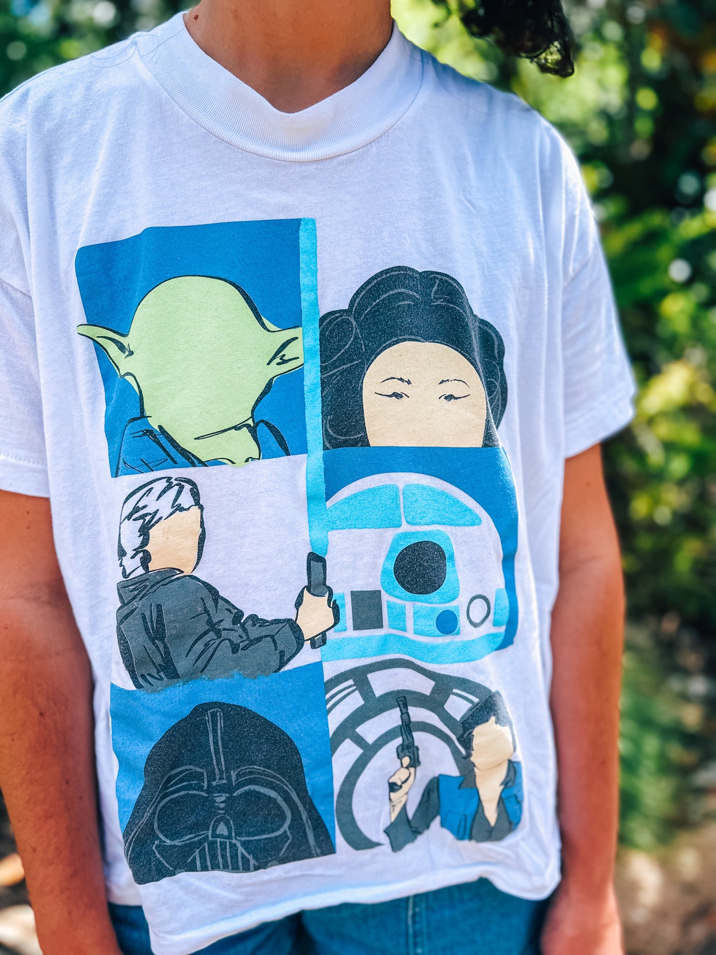 Galactic Color Pop Tee - Gray Color Blast- M
