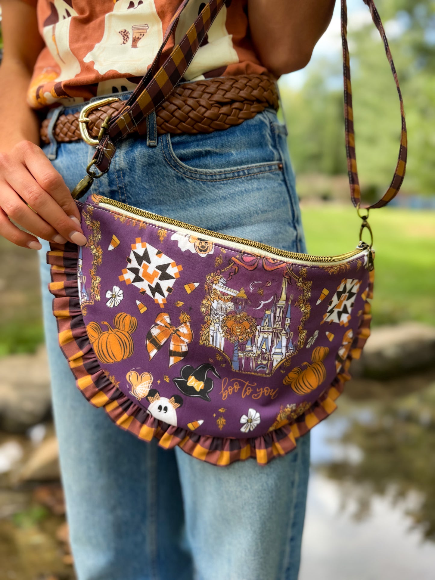 Fall Juliette Crescent Crossbody - Fall Festival Berry & Berry Buckle - PREORDER