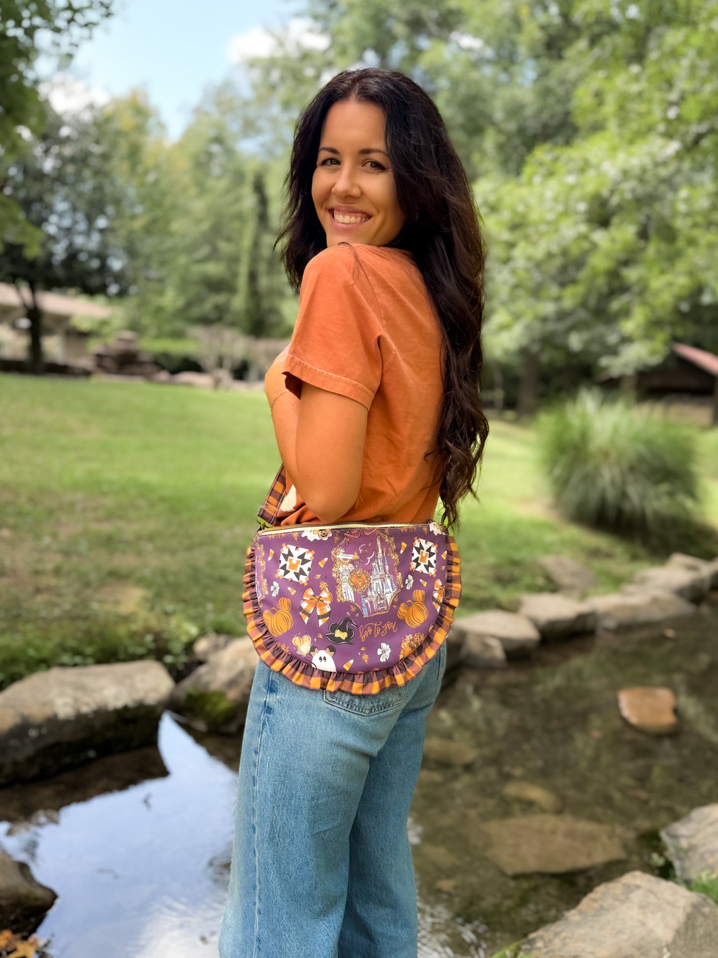 Fall Juliette Crescent Crossbody - Fall Festival Berry & Berry Buckle - PREORDER
