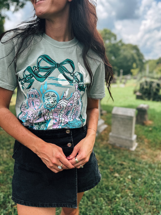 Haunted Bows & Borders Tee - Bay