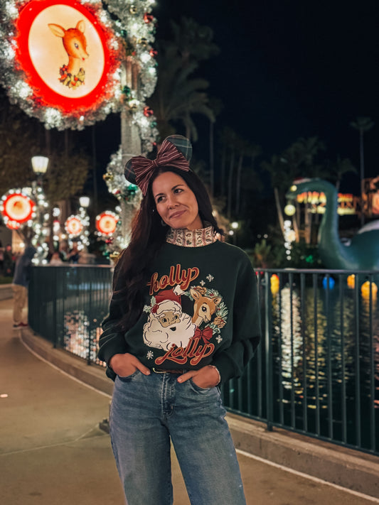 Jolly Ol' St. Nick Crewneck - Green - PREORDER