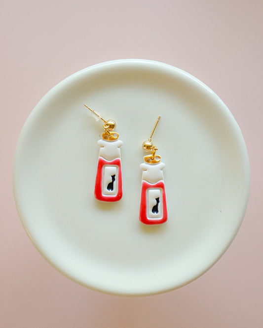 Llama Potion Earrings - Opal & Rain