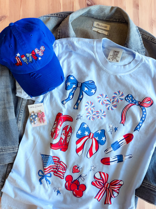 Americana Sketch Tee - Hydrangea - PREORDER