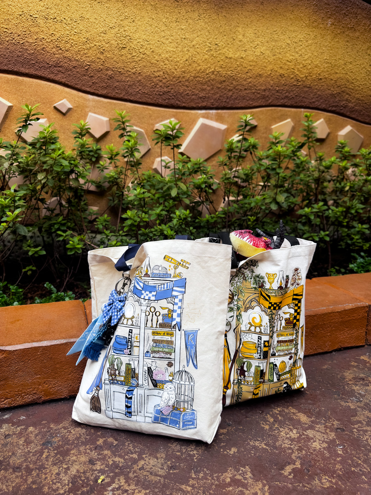 Wise Common Room Bookcase Tote - Navy Straps
