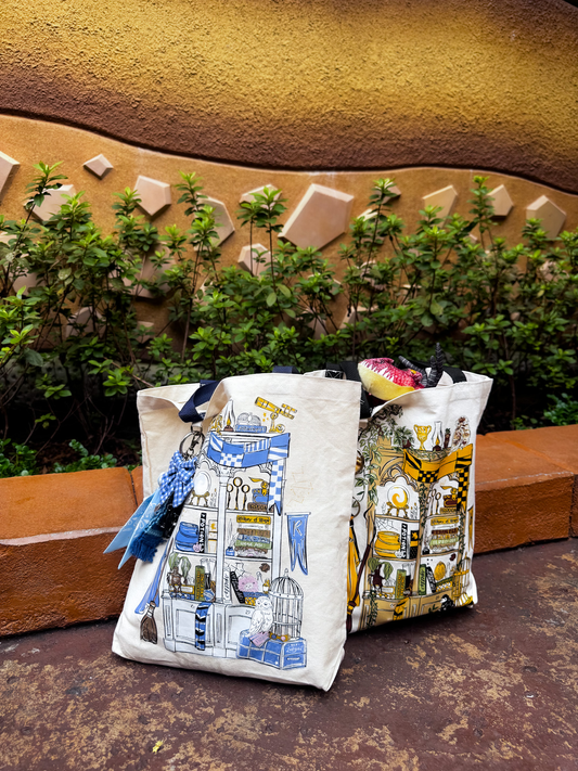 Wise Common Room Bookcase Tote - Navy Straps