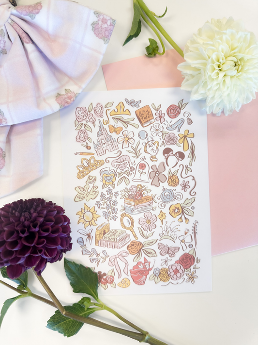 Fairytale Floral Art Print - 5x7