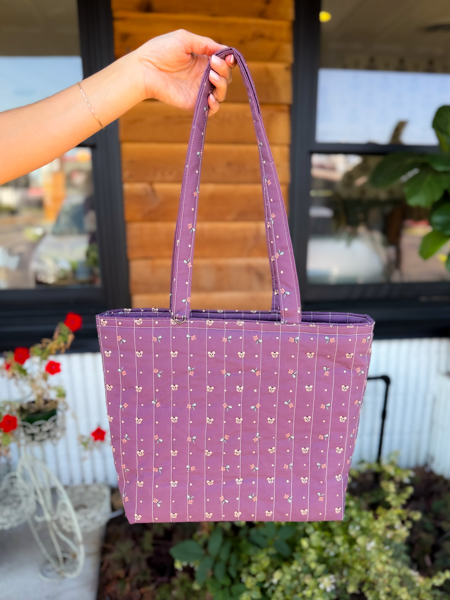 Fall Classic Quilted Tote - Pumpkin Dot - PREORDER