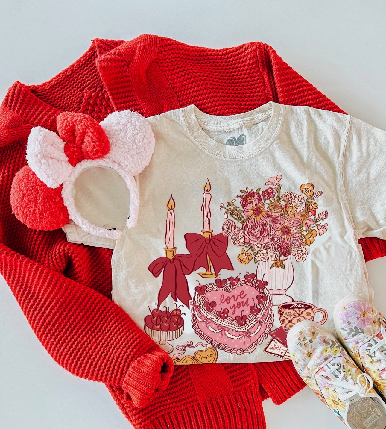 Valentine Vignette CC Tee - Ivory
