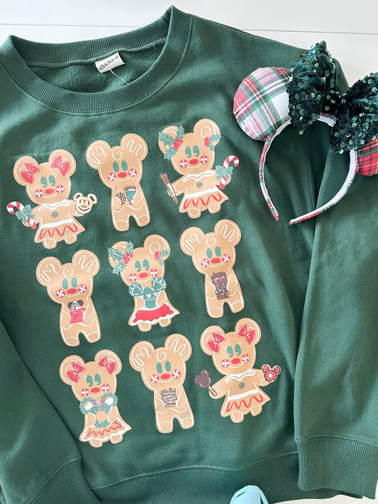Gingerbread Snacks Old School Crew Pullover - PREORDER