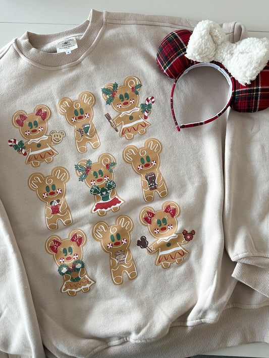 Gingerbread Snacks Pullover - M