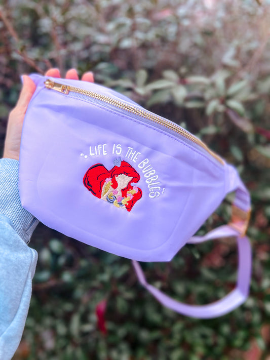Mermaid Life is the Bubbles Embroidered Fanny Pack - PREORDER