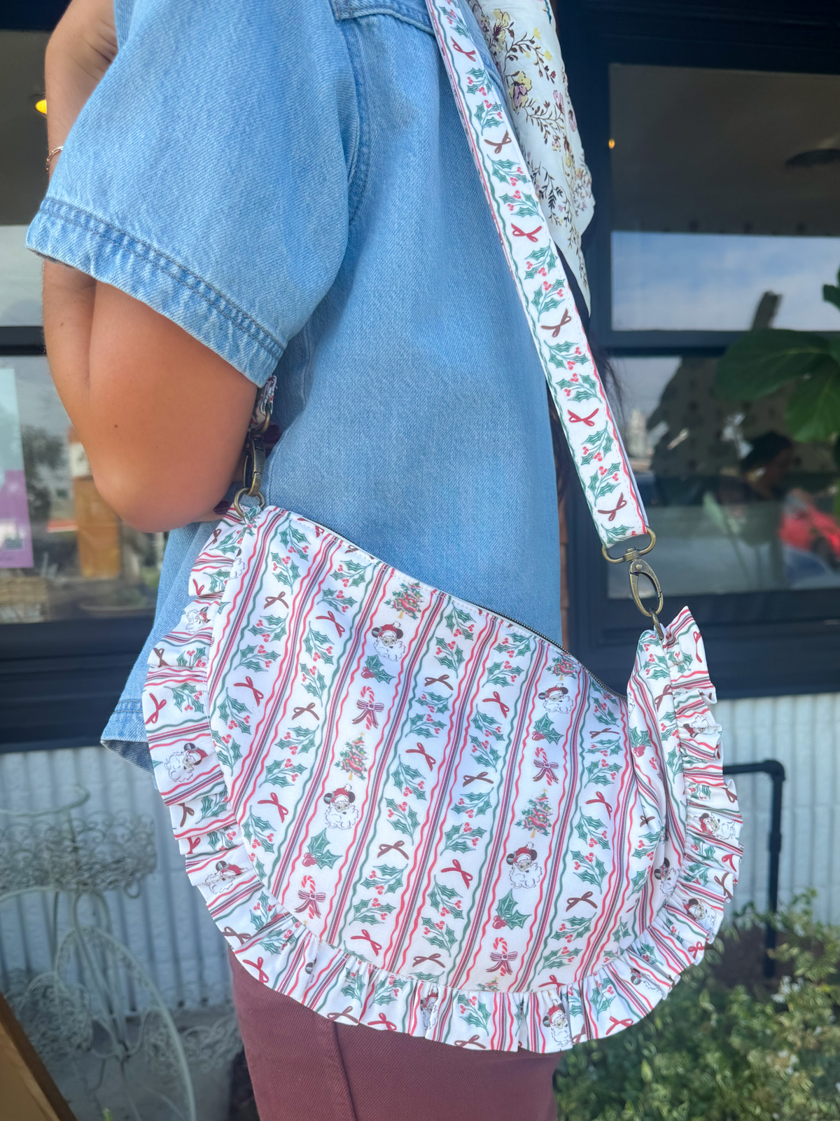 Very Merry Juliette Crescent Crossbody - Merriest Stripe - PREORDER