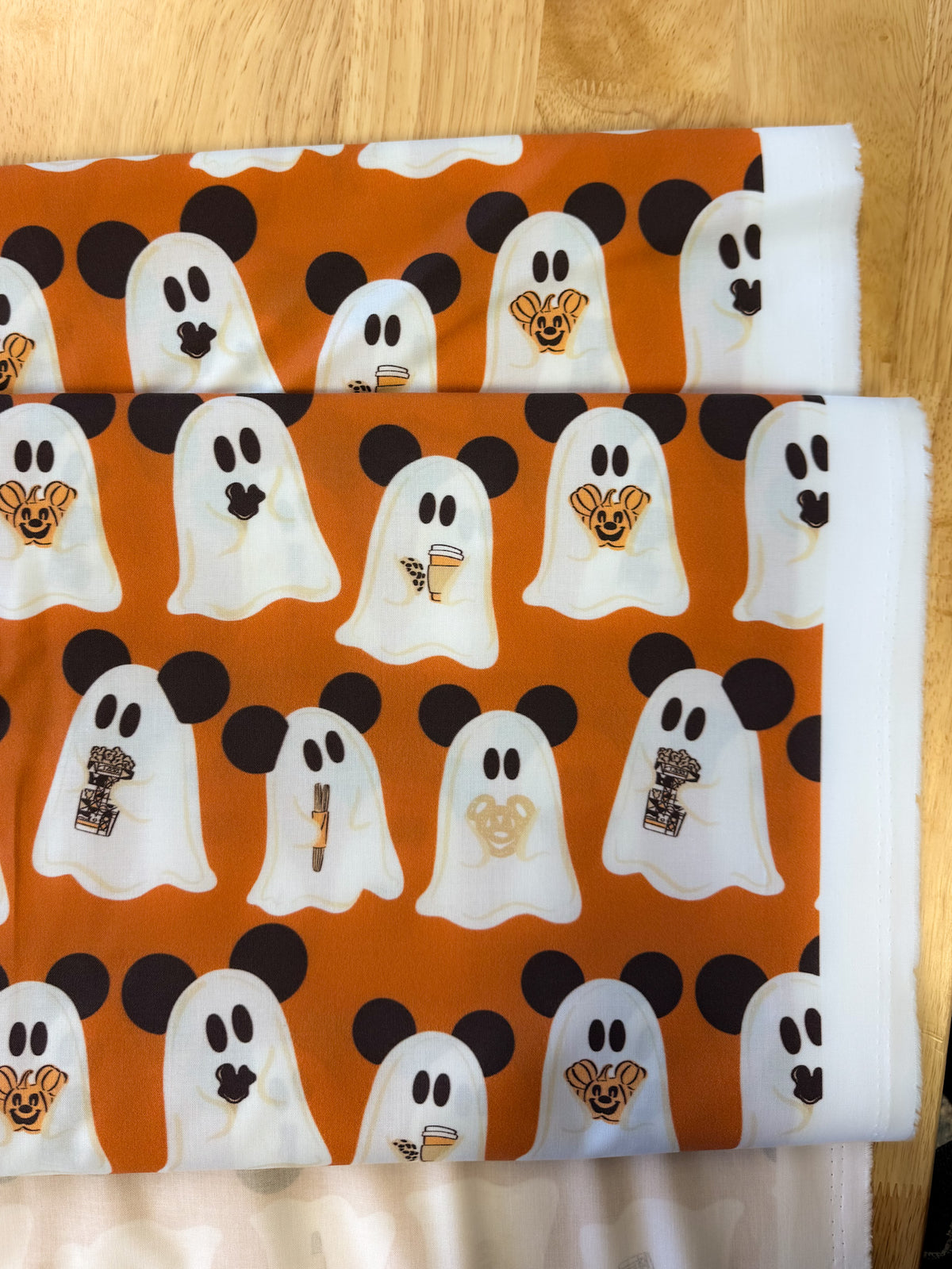 Snacking Ghosts Fabric - Large Scale