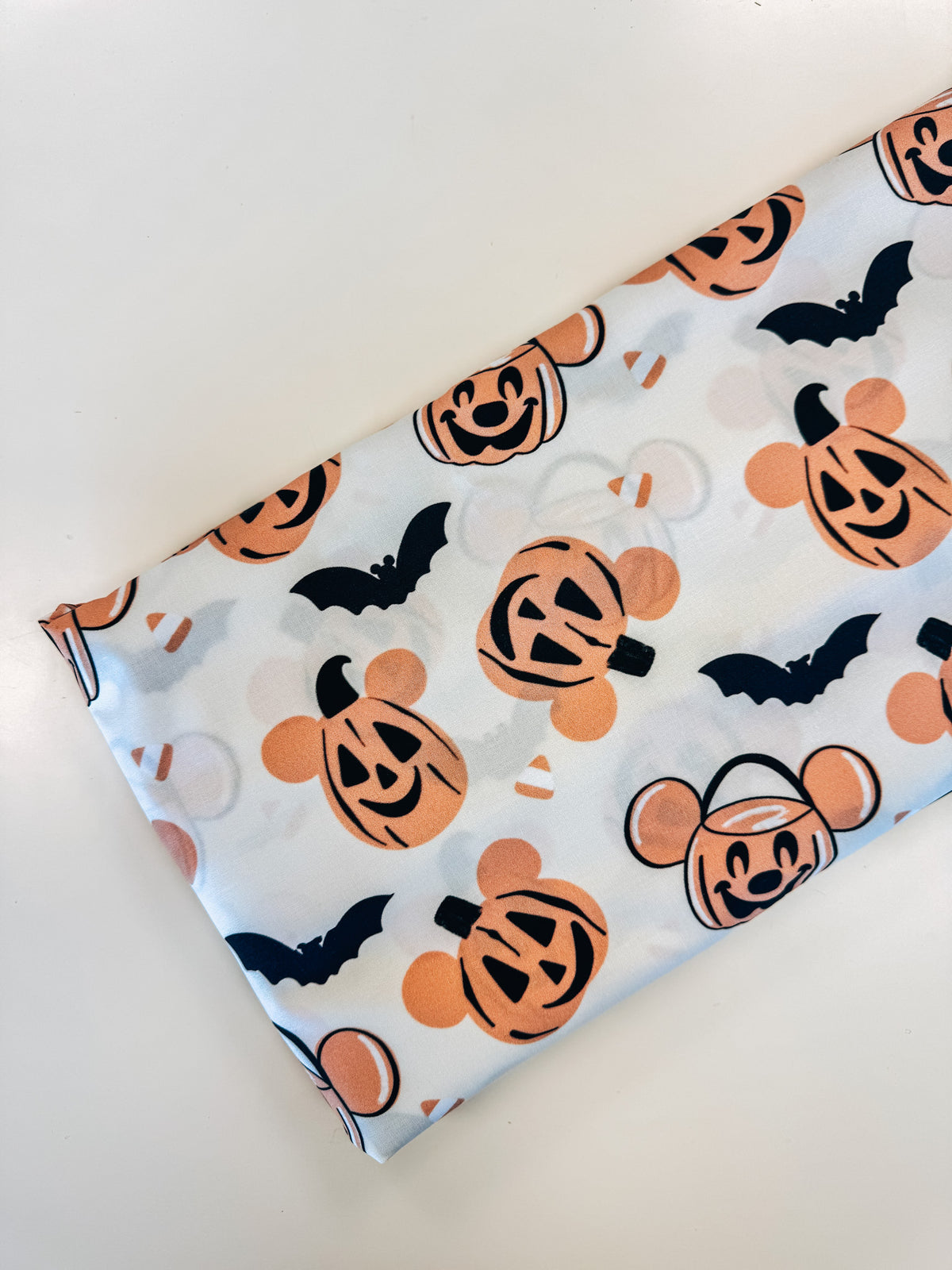 Jack O' Lanterns Fabric - Vanilla - Large Scale