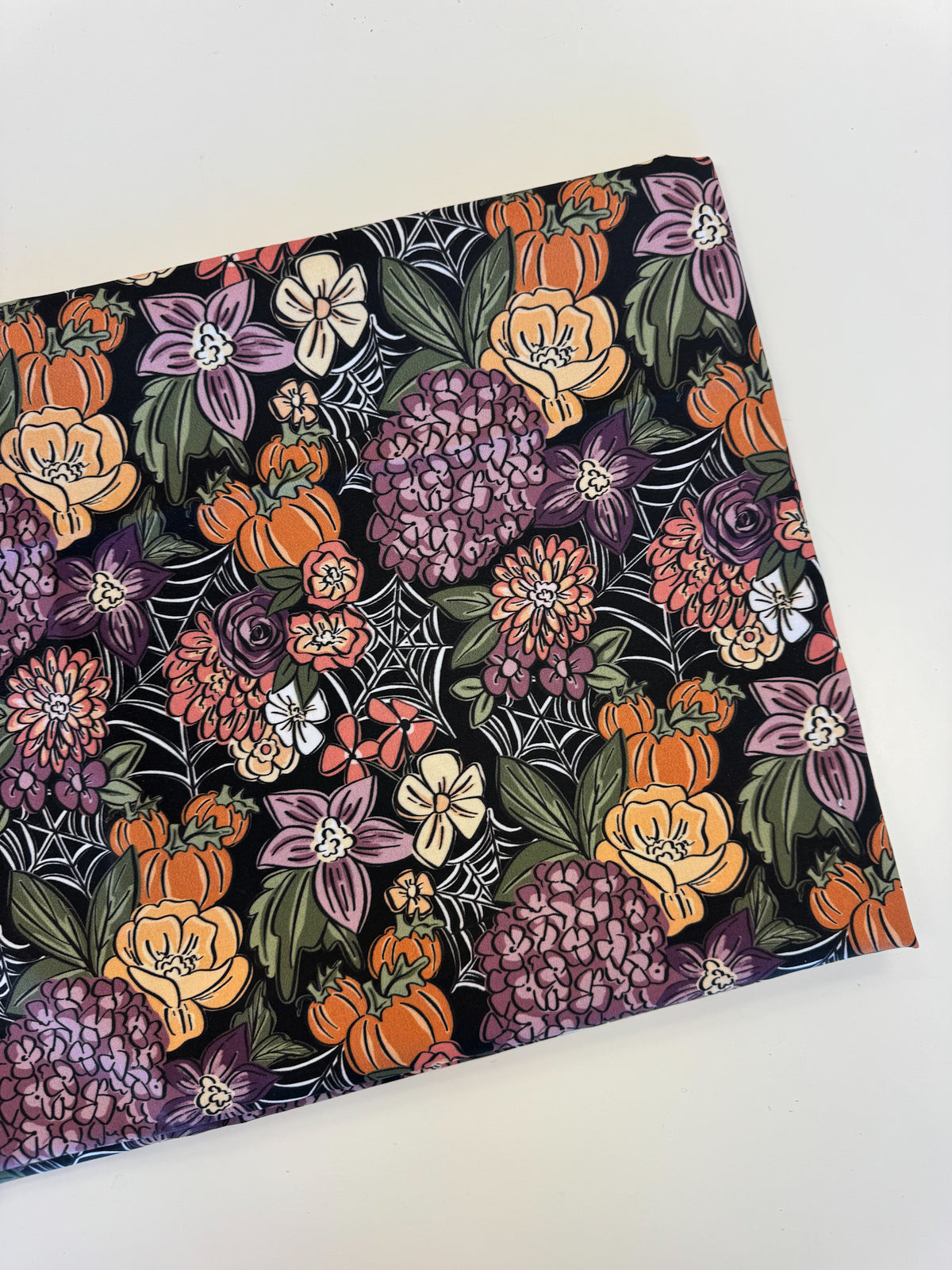 Spooky Floral Noir Fabric - Large Scale