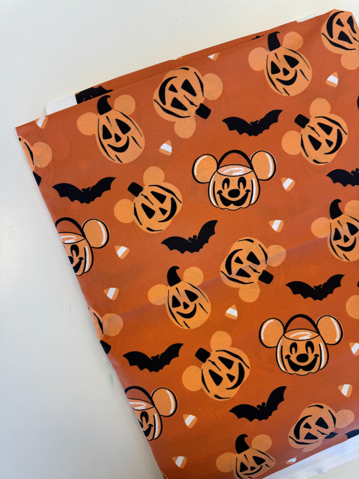 Jack O' Lanterns Fabric - Orange - Large Scale