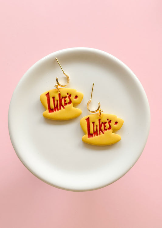 Luke's Coffee Earrings - Opal & Rain