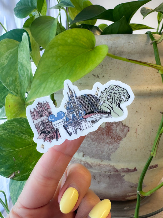 Four Parks Skyline Sticker