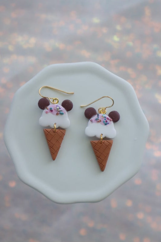 Ice Cream Dangle Earrings - Opal & Rain - PREORDER