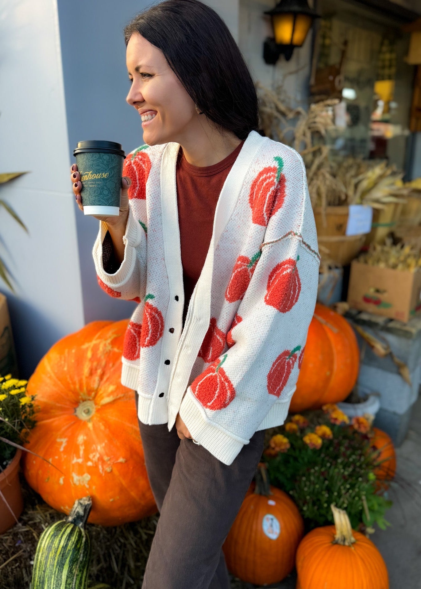 Pumpkin Cardigan - M