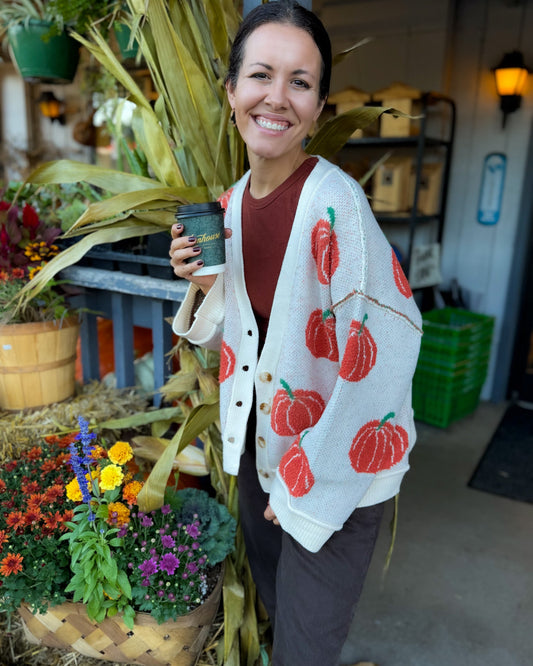 Pumpkin Cardigan - M