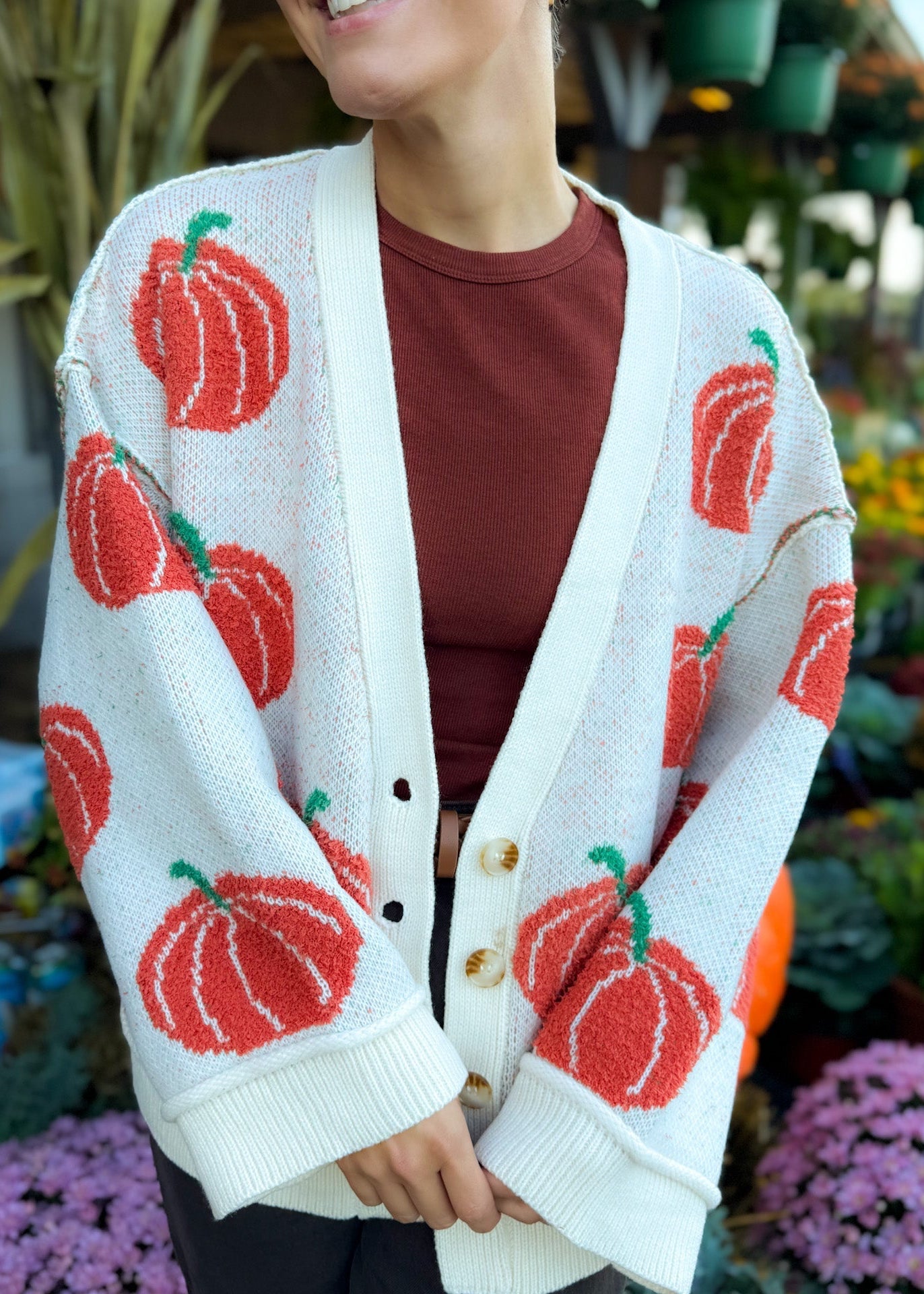 Pumpkin Cardigan - M