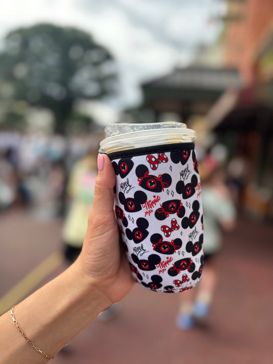 Mouse Ears Autographs Cup Sleeve - White & Black