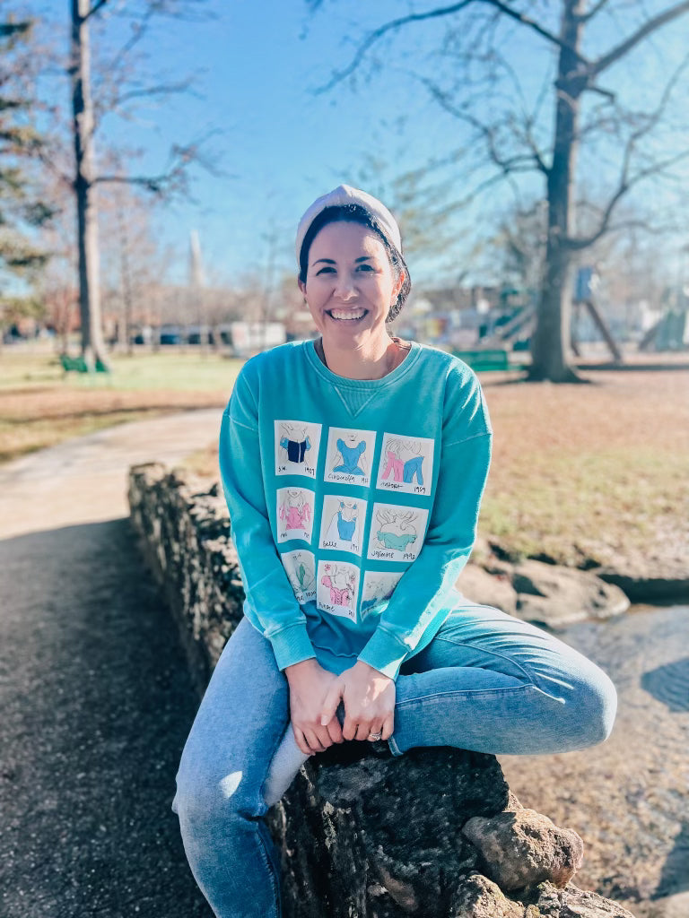 Polaroid Princess Colorful Hi Low Pullover - Carribean - S