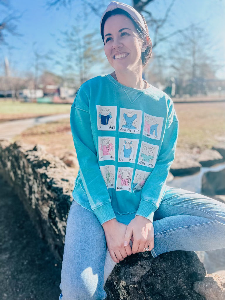 Polaroid Princess Colorful Hi Low Pullover - Carribean - S