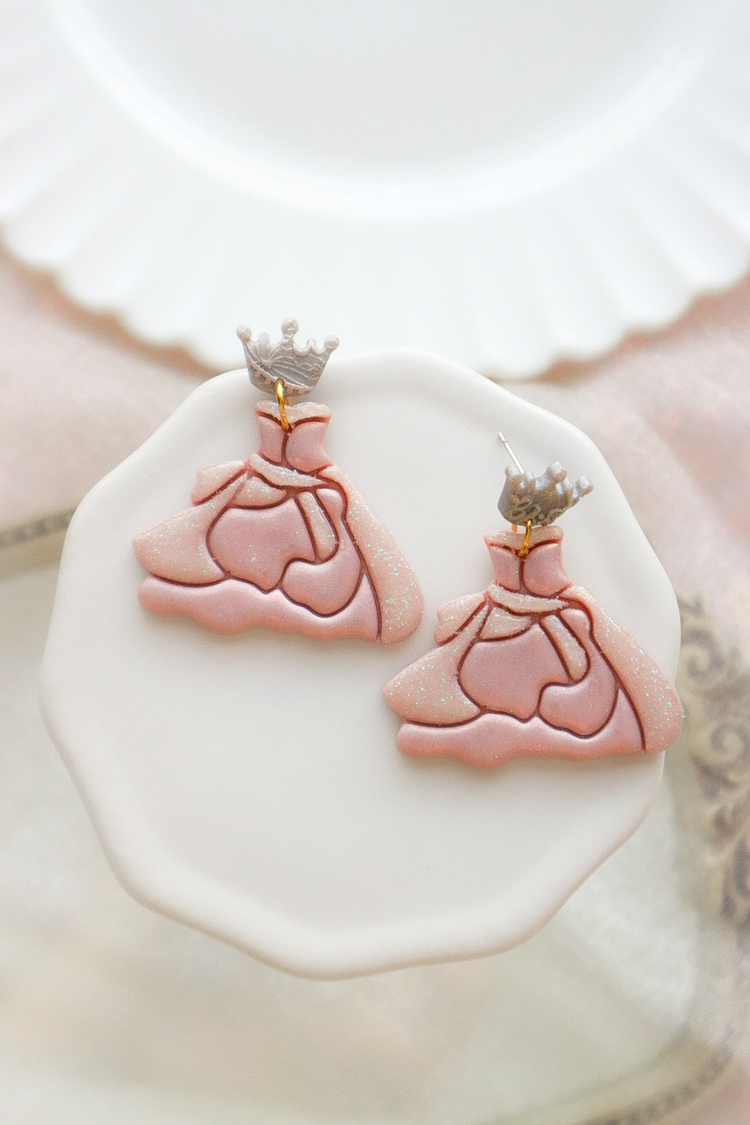 Good Witch Dress Dangle Earrings - Opal & Rain