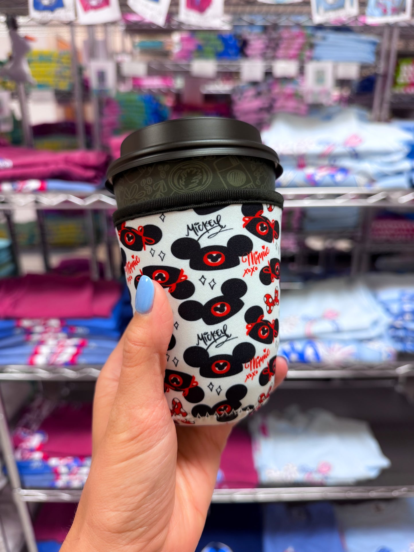 Mouse Ears Autographs Cup Sleeve - White & Black