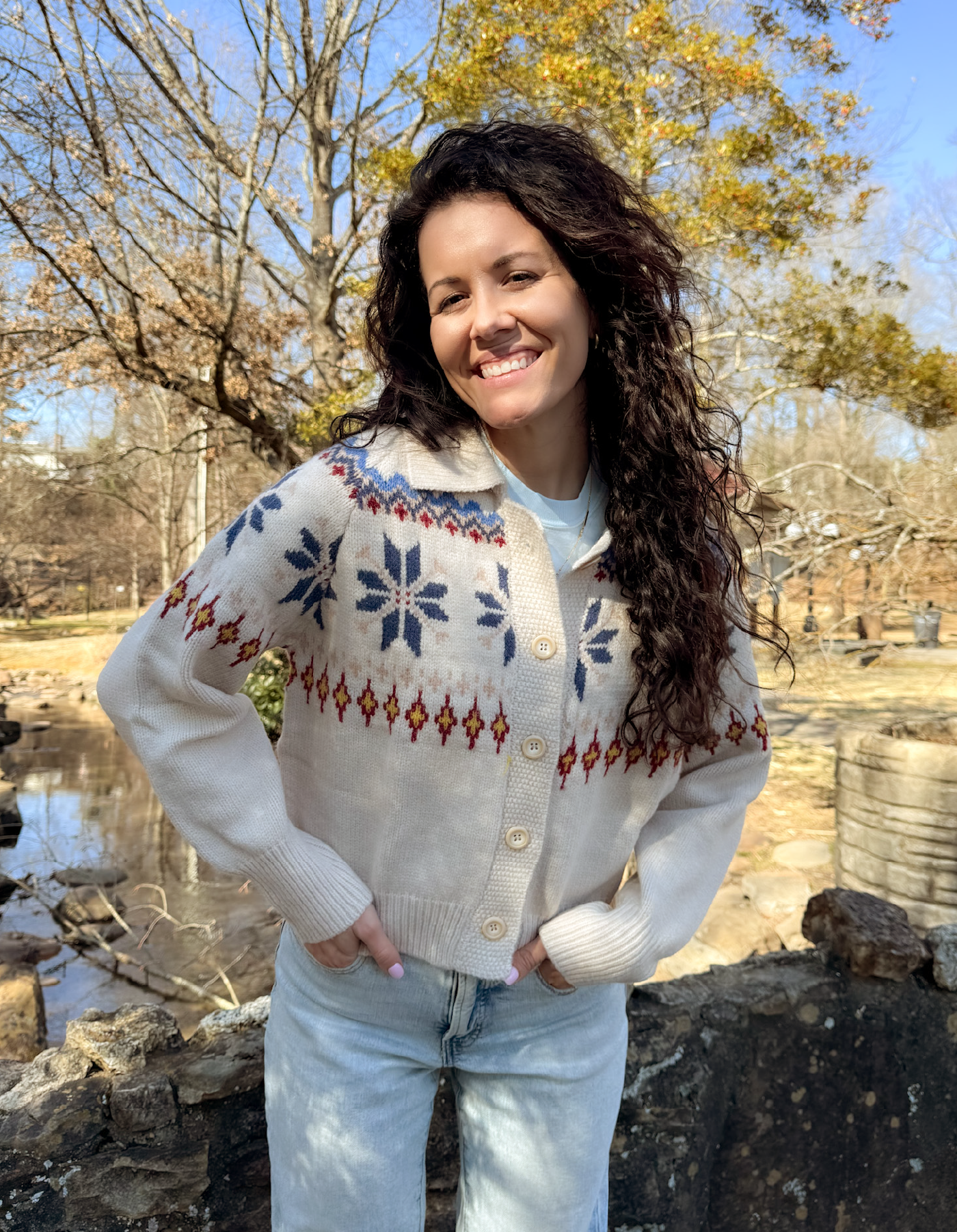 Ivory Snowflake Cardigan