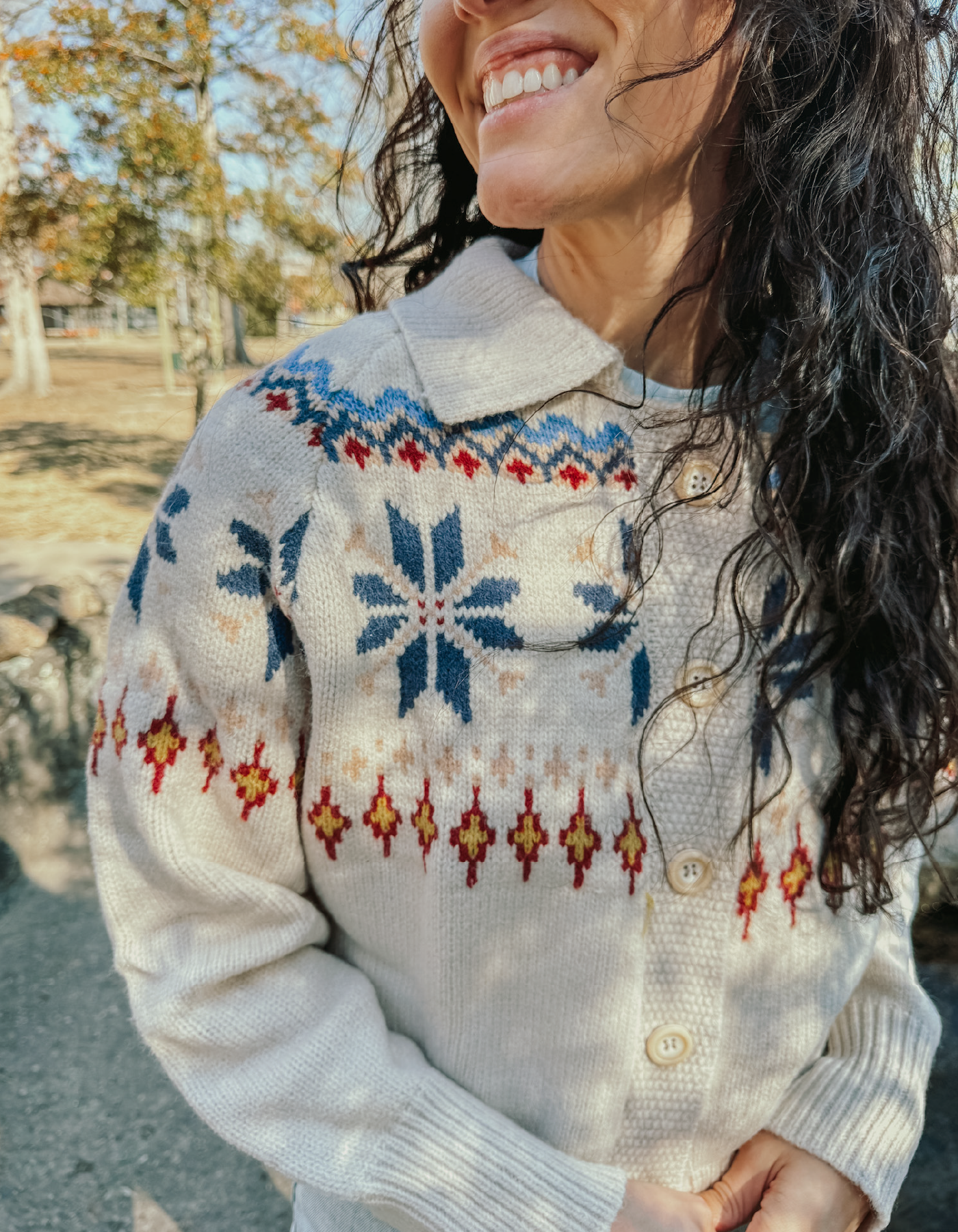 Ivory Snowflake Cardigan